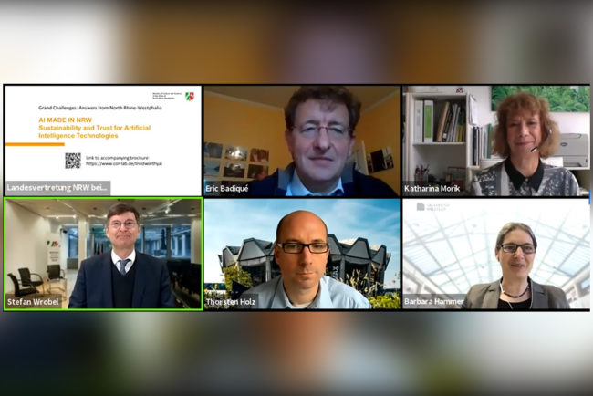 Experts from NRW presented their solutions for trustworthy and sustainable Machine Learning processes at the EU-level.