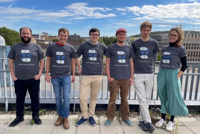 Organizational team of the ML2R Autumn School (from left): Fouad Alkhoury, Florian Seiffarth, Sebastian Müller, Pascal Welke, Till Hendrik Schulz, Vanessa Toborek